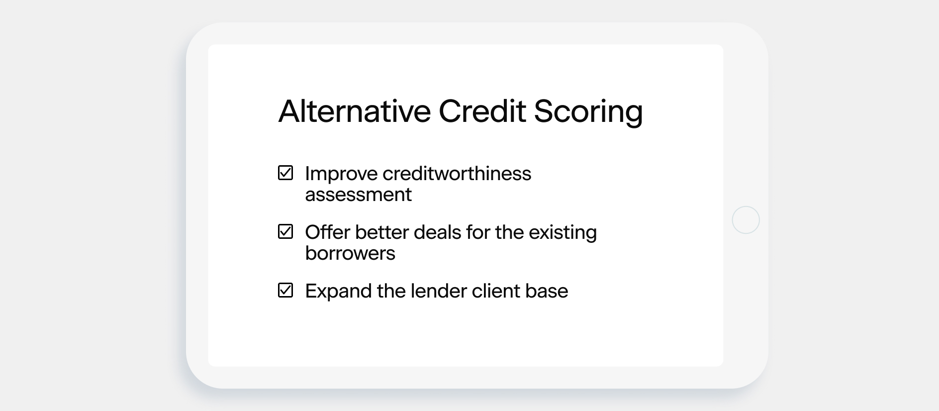 Benefits of Alternative Credit Scoring